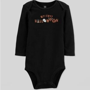NWT Just One You by Carter's My First Halloween Black Long Sleeve One Piece New